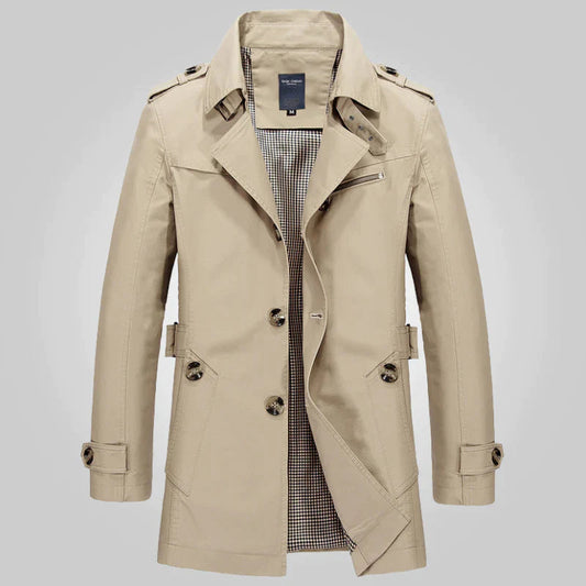 Men’s Trench Coat | Classic & Water-Resistant | Timeless Style