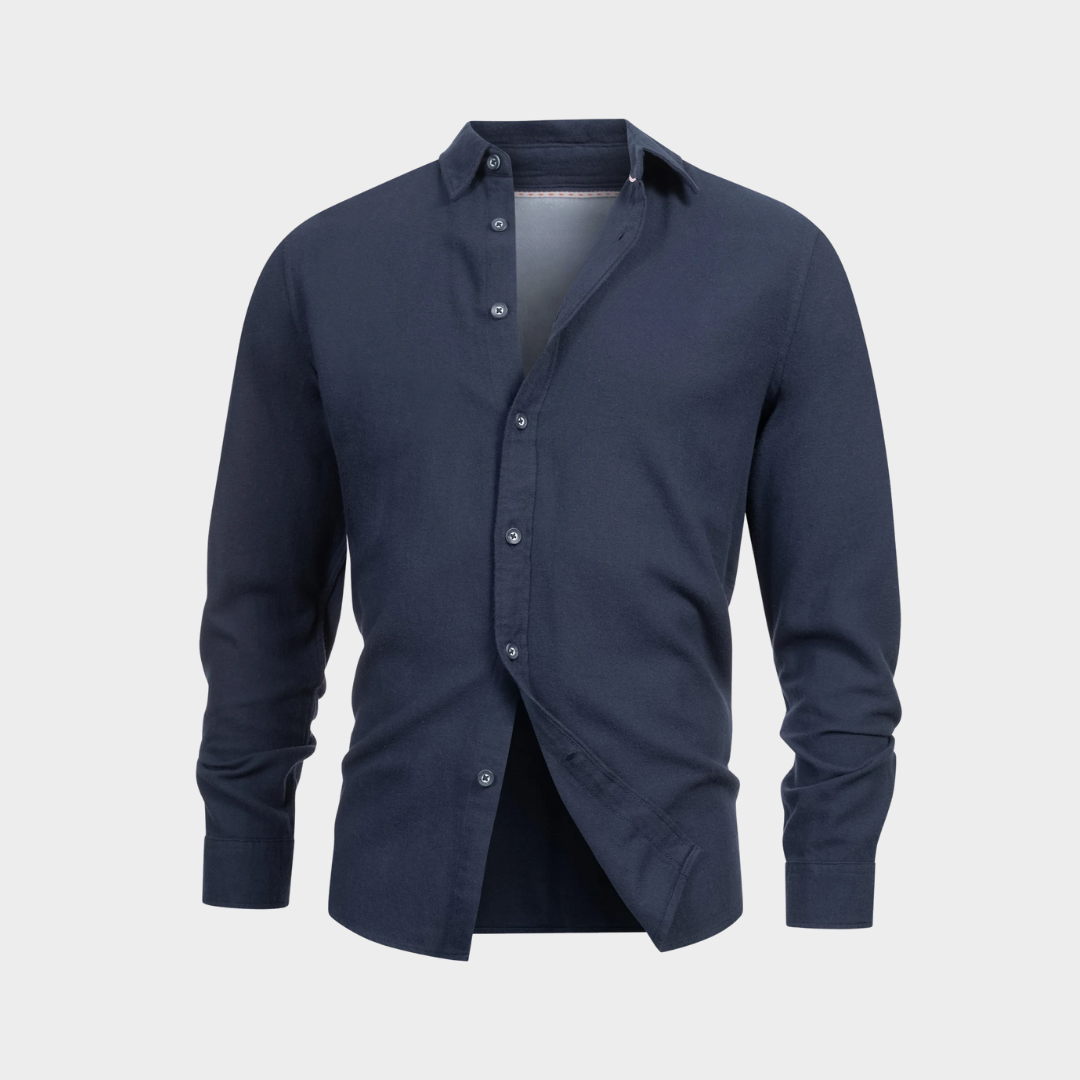 Long-Sleeve Button-Up Shirt | Soft & Breathable | Elegant & Versatile