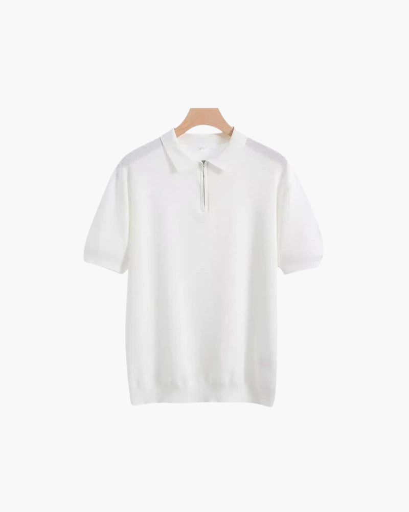 Short-Sleeve Knit Polo | Cotton Blend | Modern & Breathable