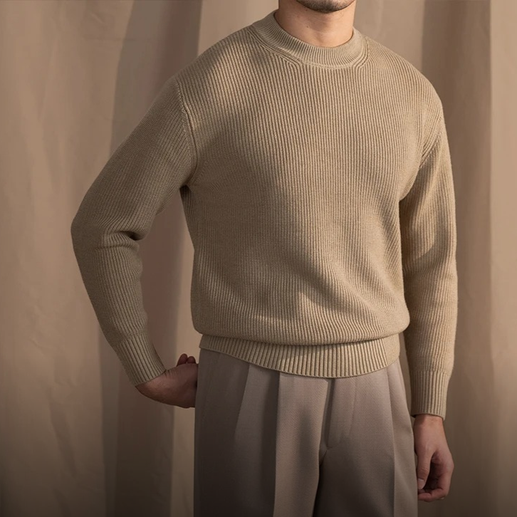 Men's Classic Knit Sweater | Wool Blend | Soft & Timeless