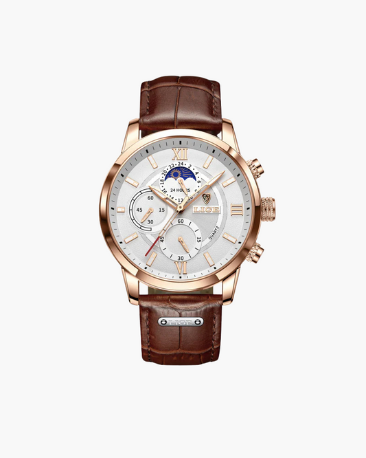 Men’s Luxury Chronograph Watch | Elegant & Functional | Leather Strap