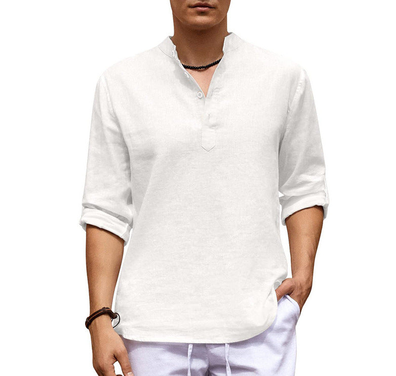 Linen Henley Shirt | Men's | Lightweight & Stylish