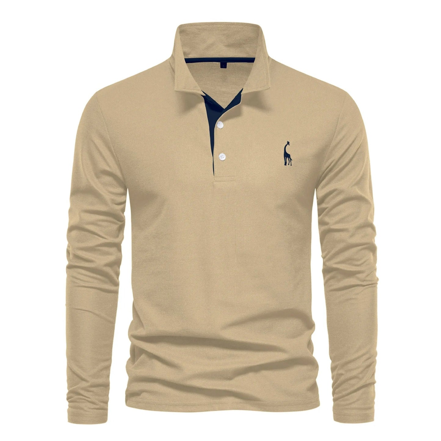 Long-Sleeve Polo Shirt | Cotton Blend | Classic & Versatile