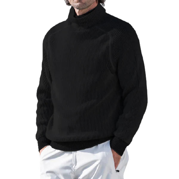 Men’s Ribbed Turtleneck Sweater | Warm & Stylish | Classic Winter Knit