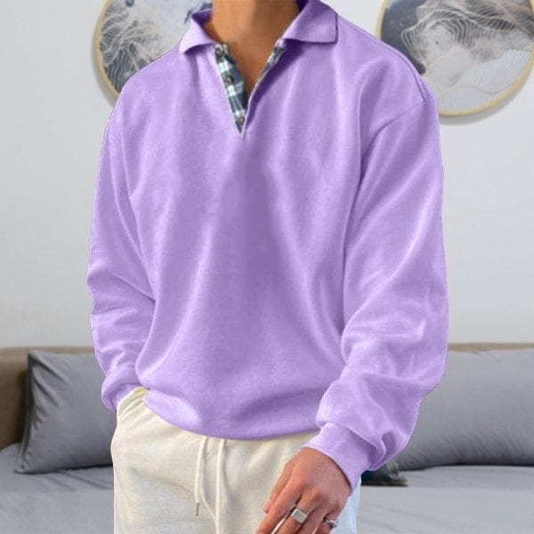 Men’s Relaxed-Fit Long-Sleeve Polo | Soft & Stylish | Casual Comfort