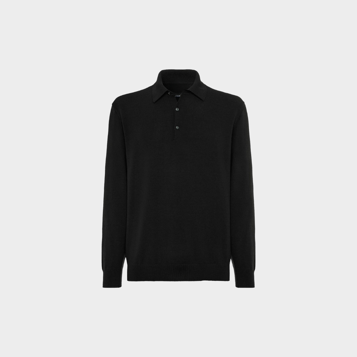 Long-Sleeve Polo Sweater | Wool Blend | Smart & Comfortable