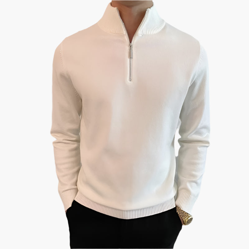 Half-Zip Pullover | Cotton Blend | Smart & Comfortable