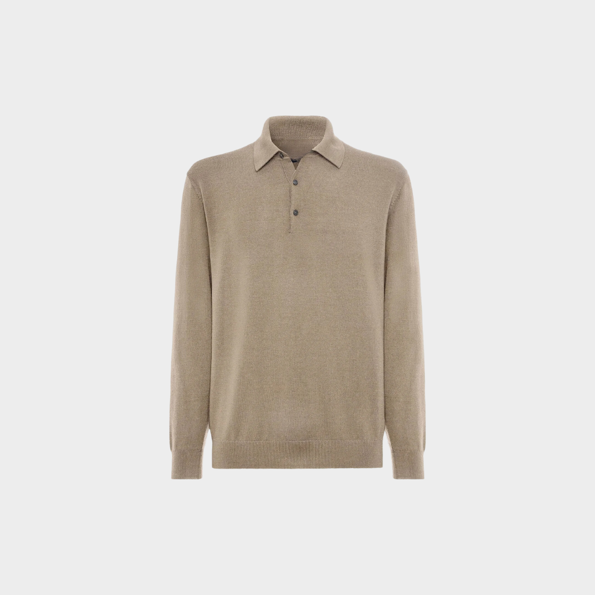 Long-Sleeve Polo Sweater | Wool Blend | Smart & Comfortable