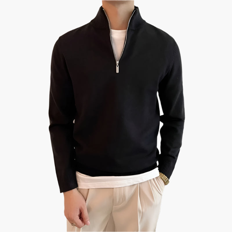 Half-Zip Pullover | Cotton Blend | Smart & Comfortable