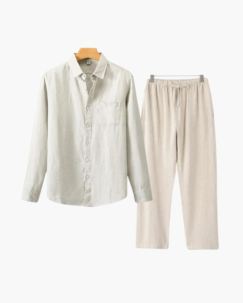 Men's Linen Two-Piece Set | Breathable & Stylish | Effortless Smart-Casual