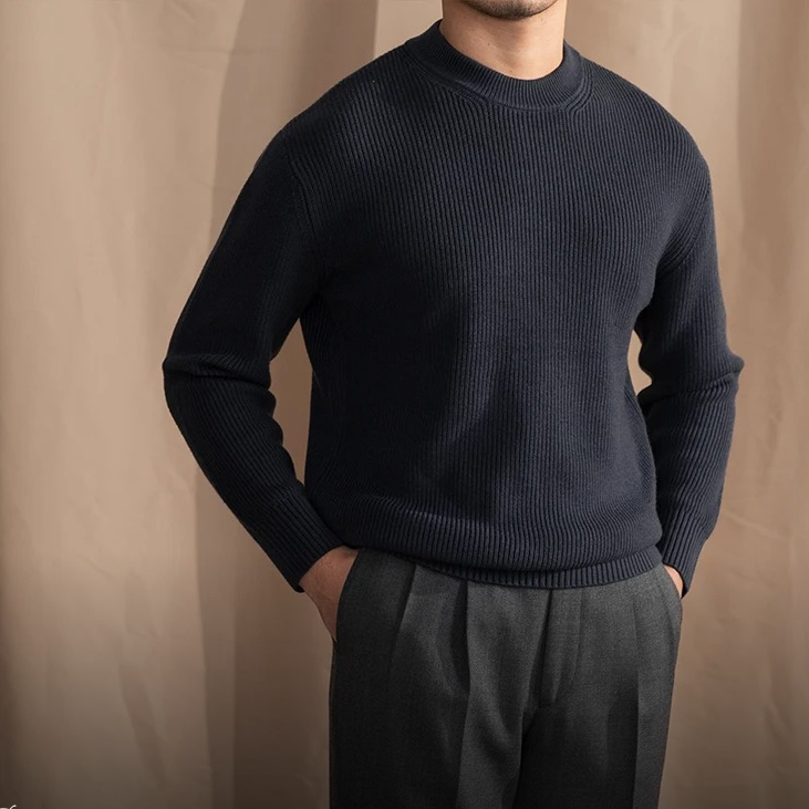 Men's Classic Knit Sweater | Wool Blend | Soft & Timeless