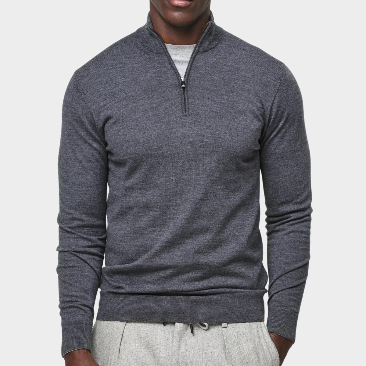 Half-Zip Sweater | Wool Blend | Smart & Versatile