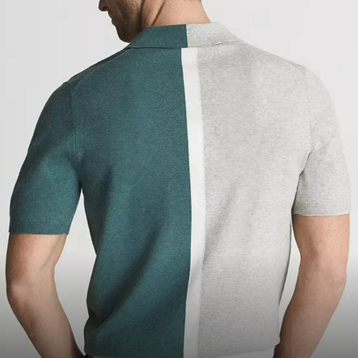 Color-Block Knitted Polo | Stylish & Breathable | Perfect for Smart-Casual Wear