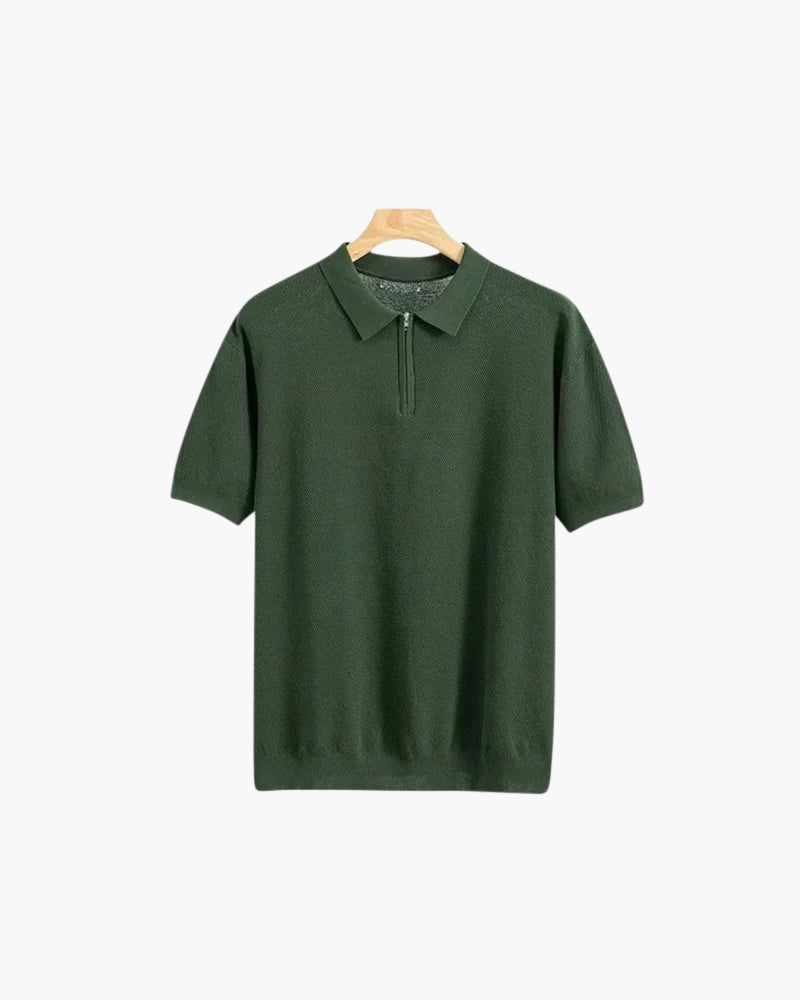 Short-Sleeve Knit Polo | Cotton Blend | Modern & Breathable