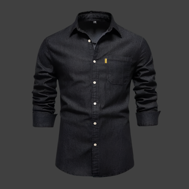 Men’s Denim Button-Up Shirt | Classic & Stylish | Perfect for Smart-Casual Wear