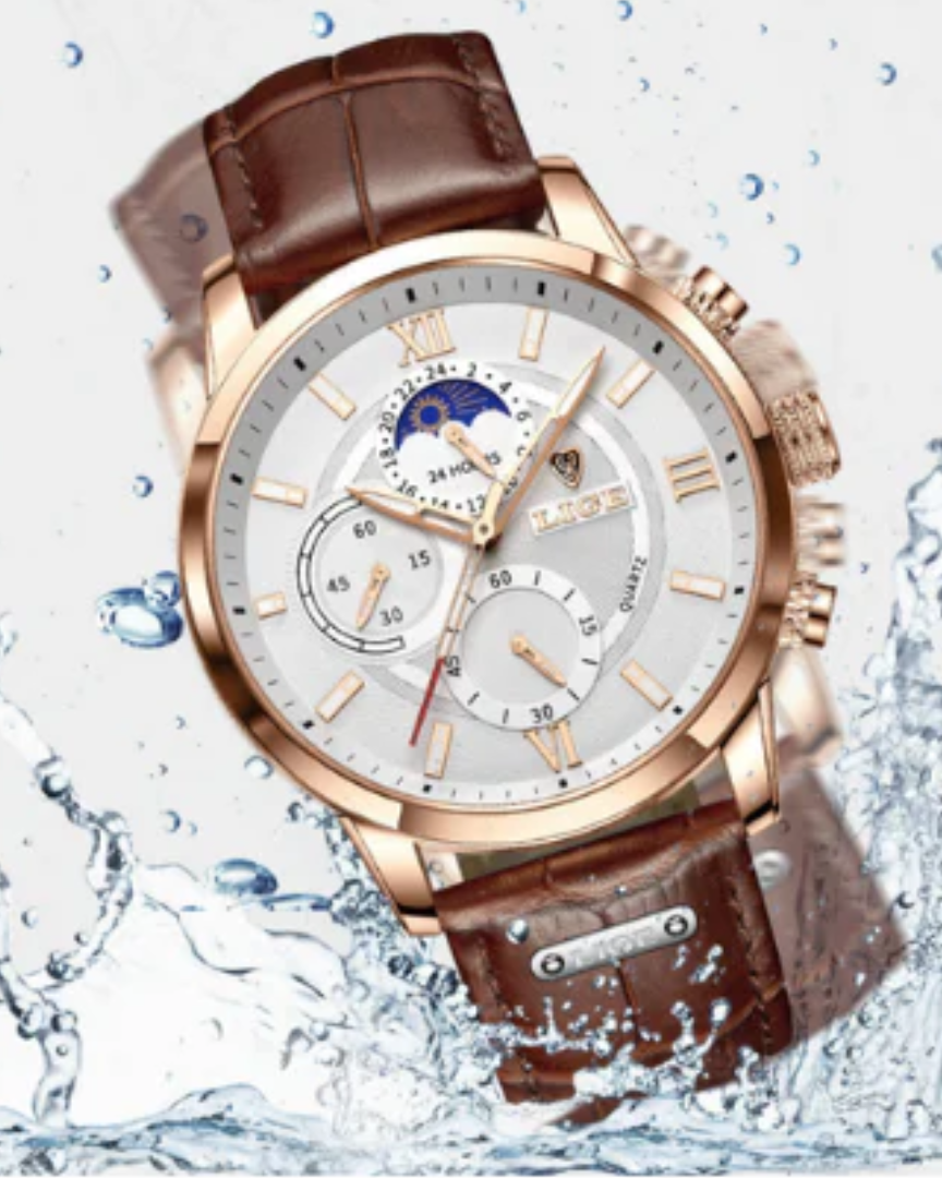 Men’s Luxury Chronograph Watch | Elegant & Functional | Leather Strap