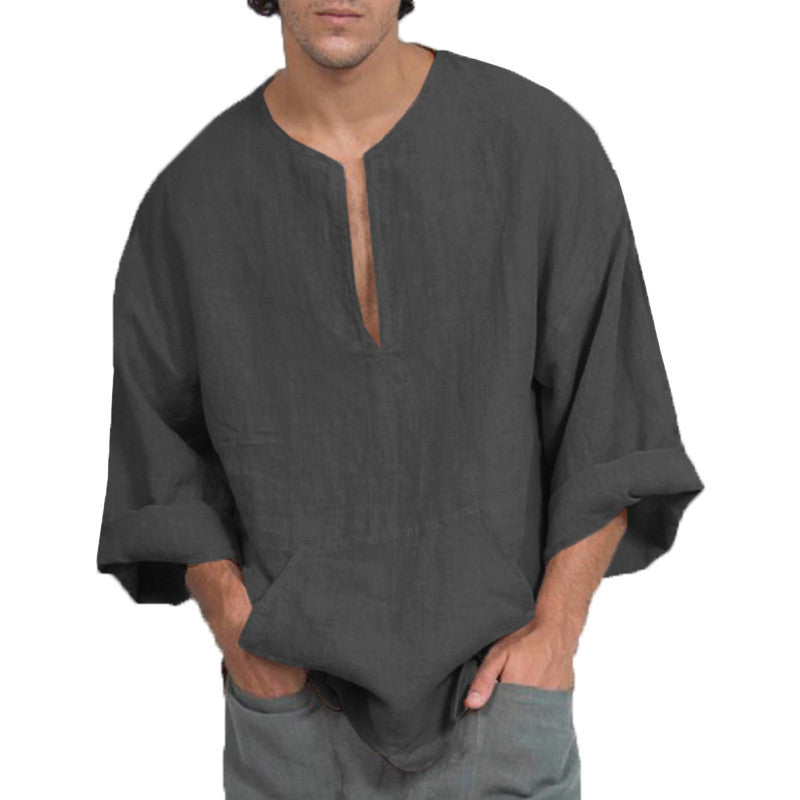 Men’s Linen Tunic Shirt | Lightweight | Relaxed & Breathable