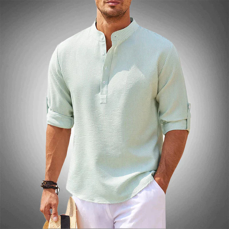 Linen Henley Shirt | Lightweight & Breathable | Casual Elegance