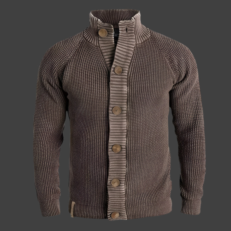 Men’s High-Collar Knit Cardigan | Warm & Stylish | Vintage-Inspired