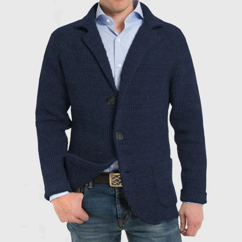 Men’s Knit Blazer Cardigan | Smart-Casual | Warm & Stylish