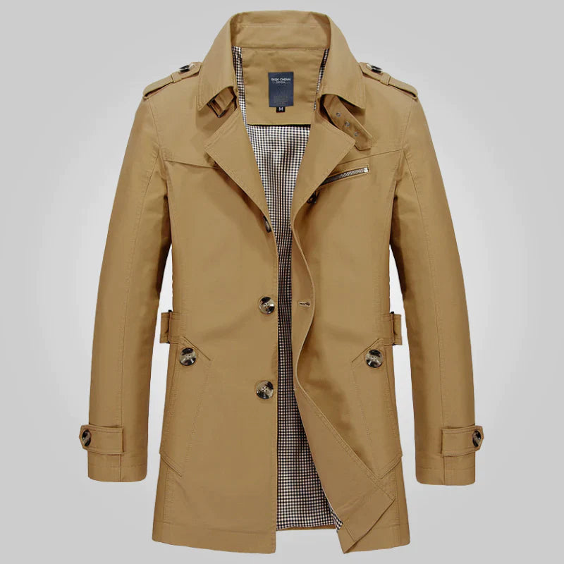 Men’s Trench Coat | Classic & Water-Resistant | Timeless Style