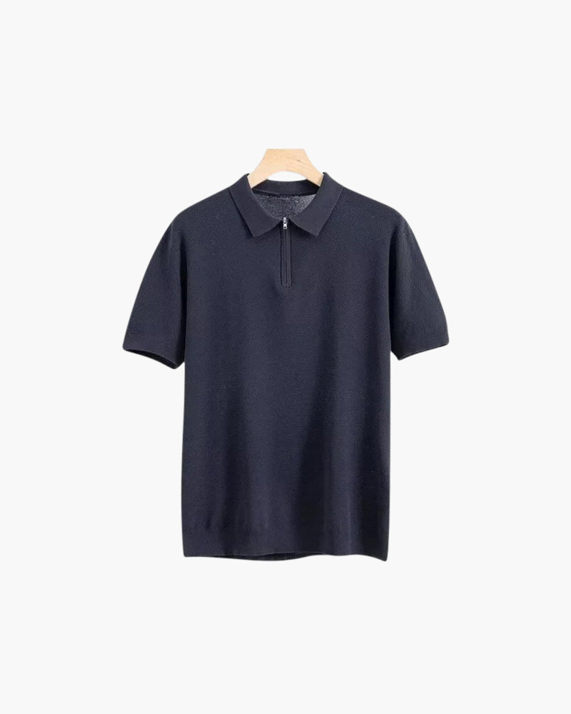 Short-Sleeve Knit Polo | Cotton Blend | Modern & Breathable