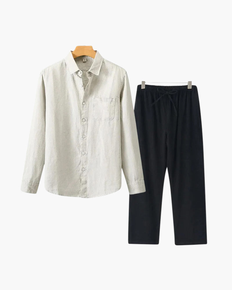 Men's Linen Two-Piece Set | Breathable & Stylish | Effortless Smart-Casual