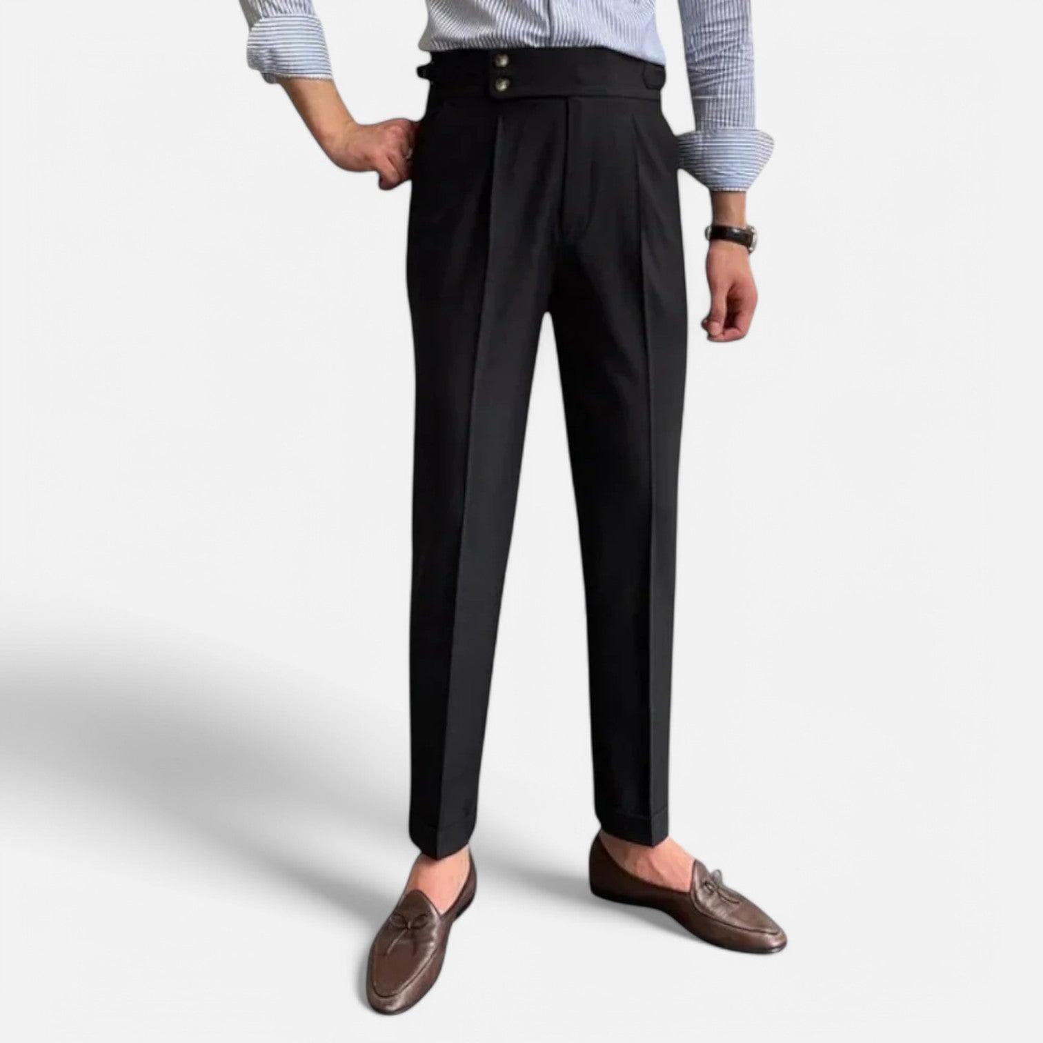 The Gentleman’s Brand | Men’s Tailored High-Rise Trousers – Timeless Refinement