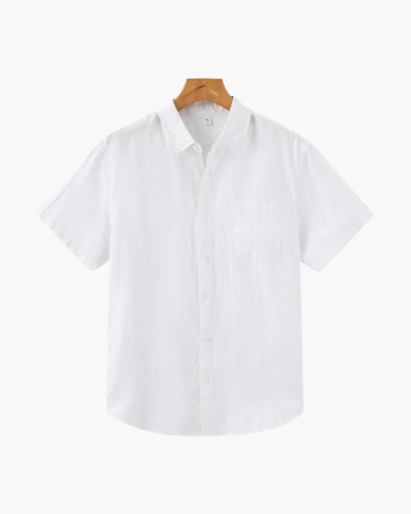 Men's Linen Short-Sleeve Shirt | Lightweight & Breathable | Casual Summer Essential