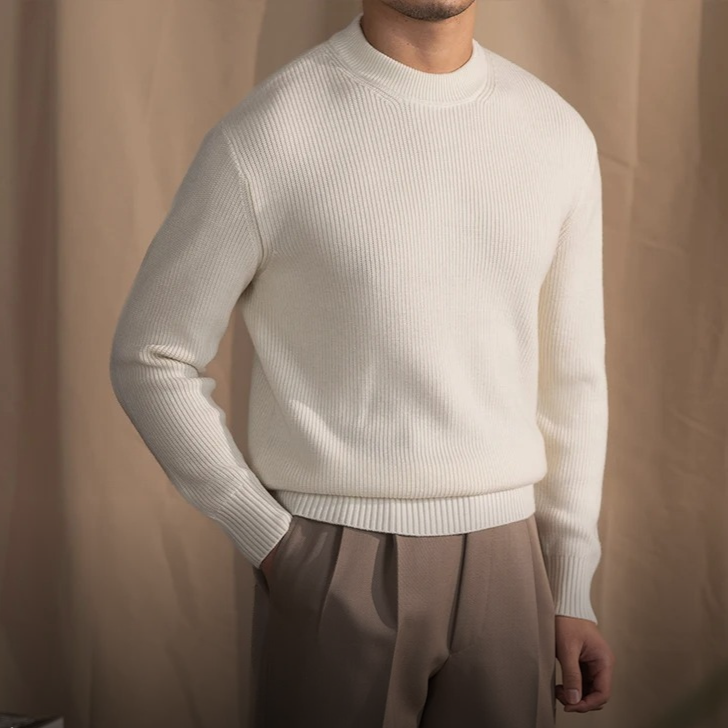 Men's Classic Knit Sweater | Wool Blend | Soft & Timeless