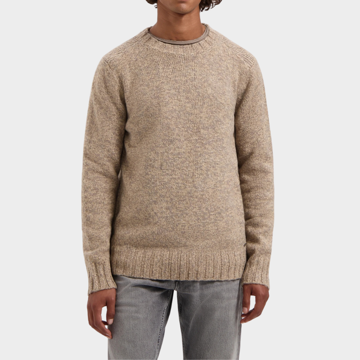 Textured Crewneck Sweater | Wool Blend | Warm & Classic