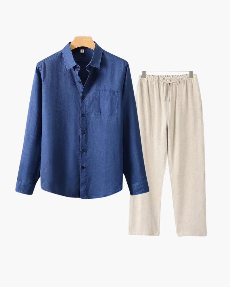 Men's Linen Two-Piece Set | Breathable & Stylish | Effortless Smart-Casual