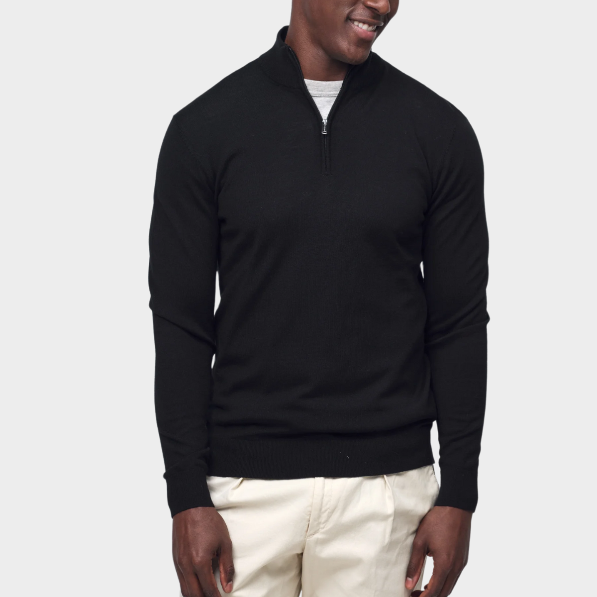 Half-Zip Sweater | Wool Blend | Smart & Versatile