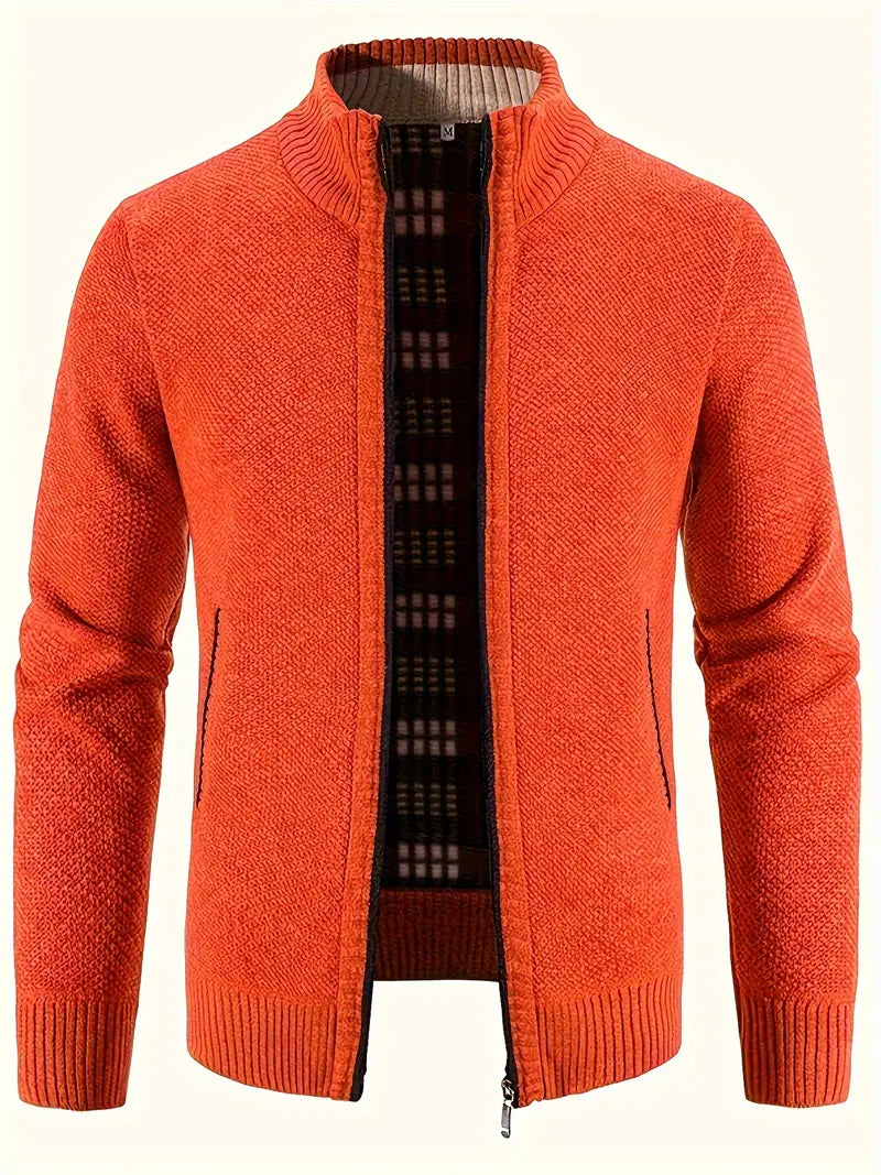 Men’s Knitted Jacket | Warm & Stylish | Zip-Up Wool Blend