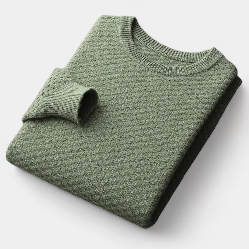 Textured Knit Sweater | Wool Blend | Warm & Stylish