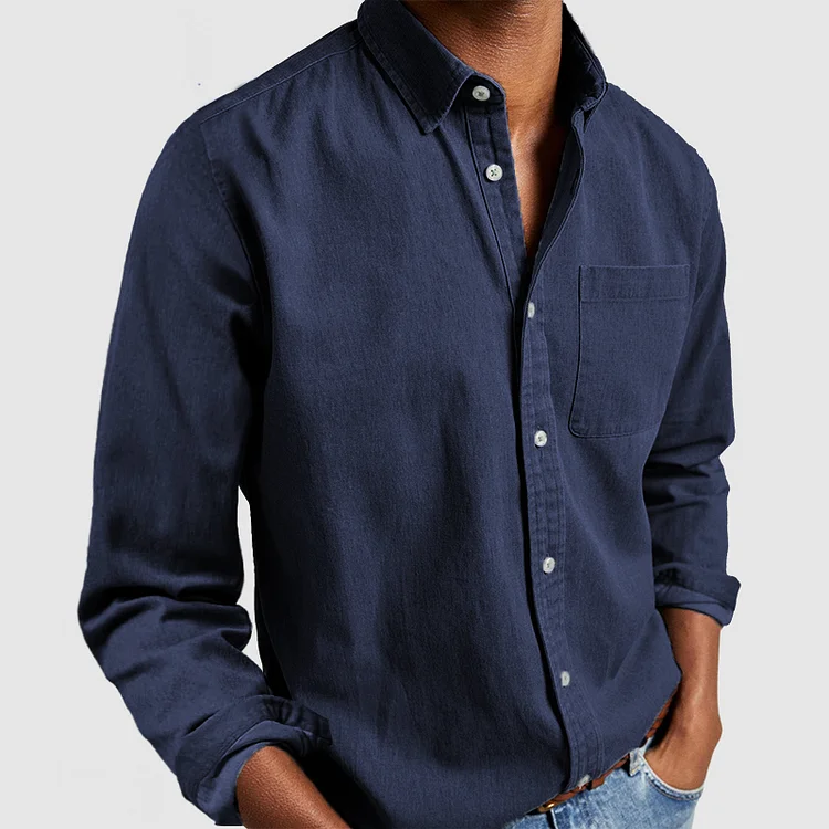 Linen Button-Up Shirt | Men's | Classic & Breathable