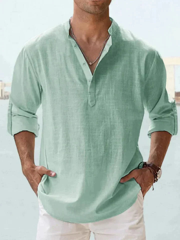 Men’s Linen-Style Shirt | Breathable & Lightweight | Casual & Stylish