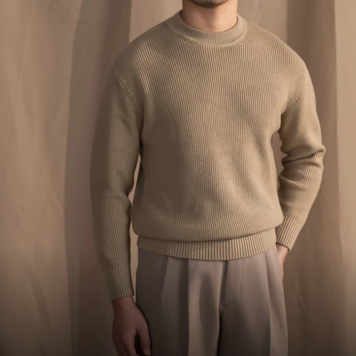 Men's Classic Knit Sweater | Wool Blend | Soft & Timeless