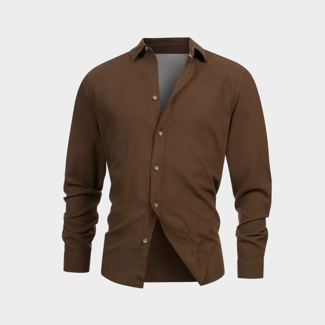 Long-Sleeve Button-Up Shirt | Soft & Breathable | Elegant & Versatile