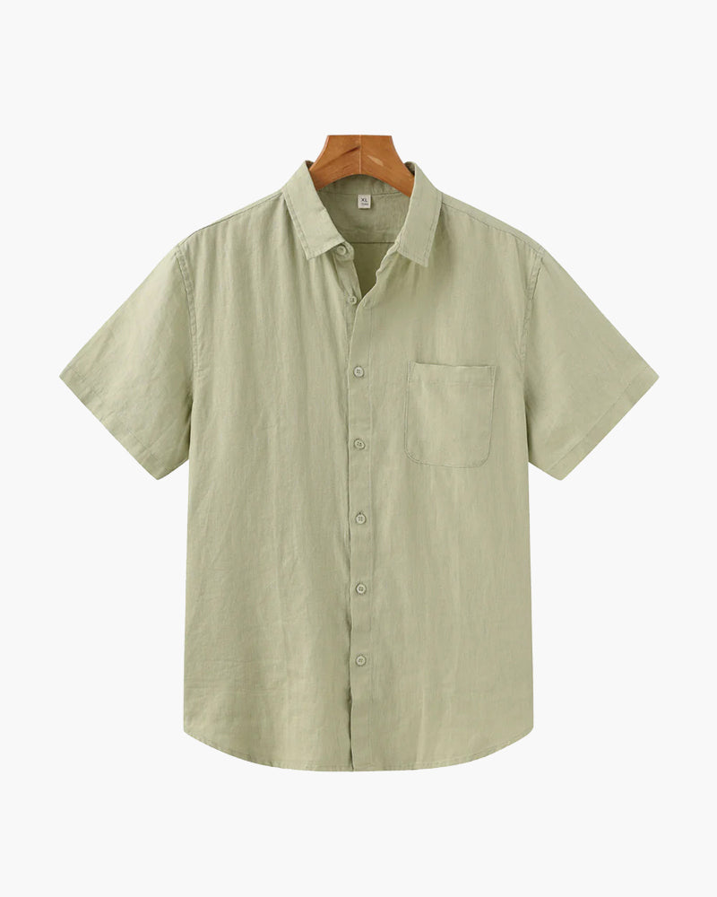 Men's Linen Short-Sleeve Shirt | Lightweight & Breathable | Casual Summer Essential