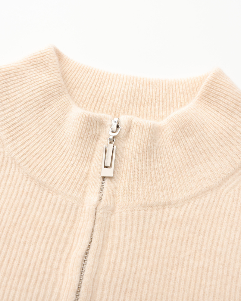 Half-Zip Knit Sweater | Wool Blend | Warm & Stylish