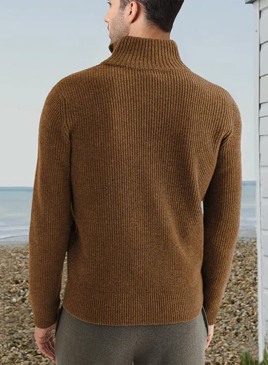 Ribbed Quarter-Zip Sweater | Warm | Classic & Versatile