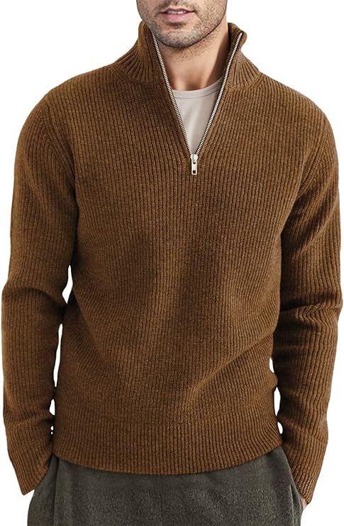 Ribbed Quarter-Zip Sweater | Warm | Classic & Versatile