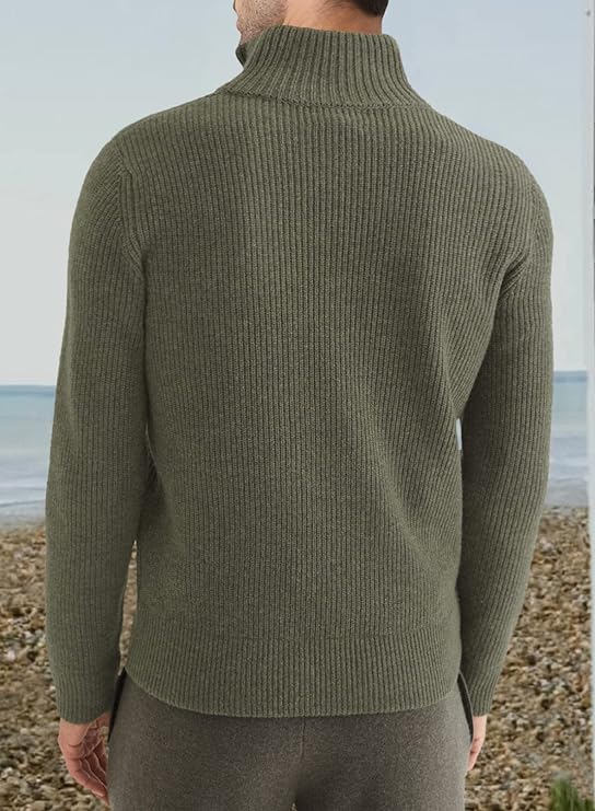 Ribbed Quarter-Zip Sweater | Warm | Classic & Versatile