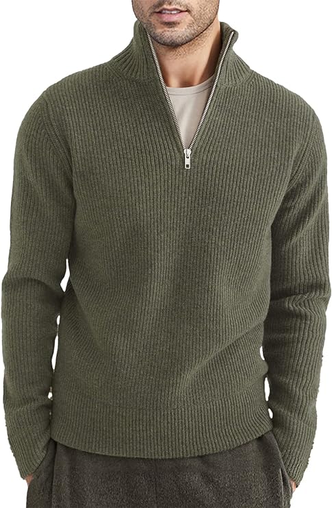 Ribbed Quarter-Zip Sweater | Warm | Classic & Versatile