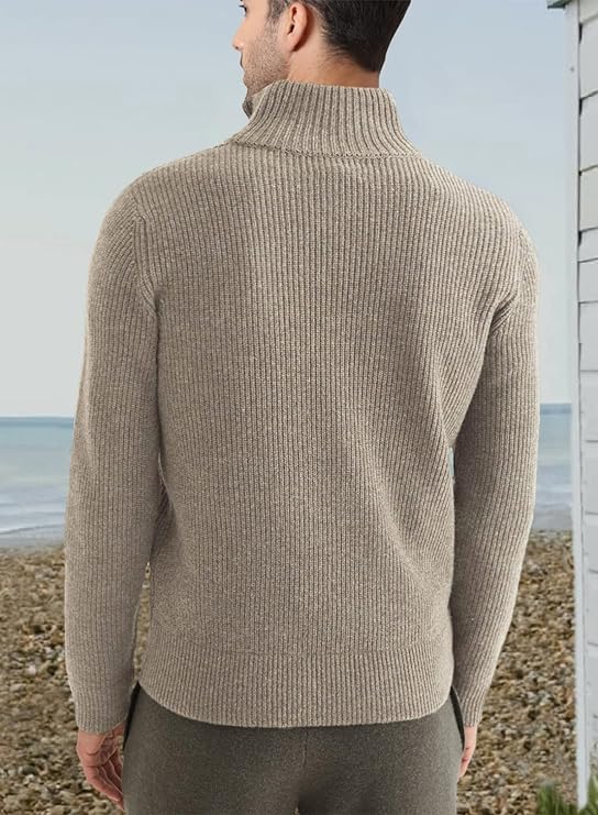 Ribbed Quarter-Zip Sweater | Warm | Classic & Versatile