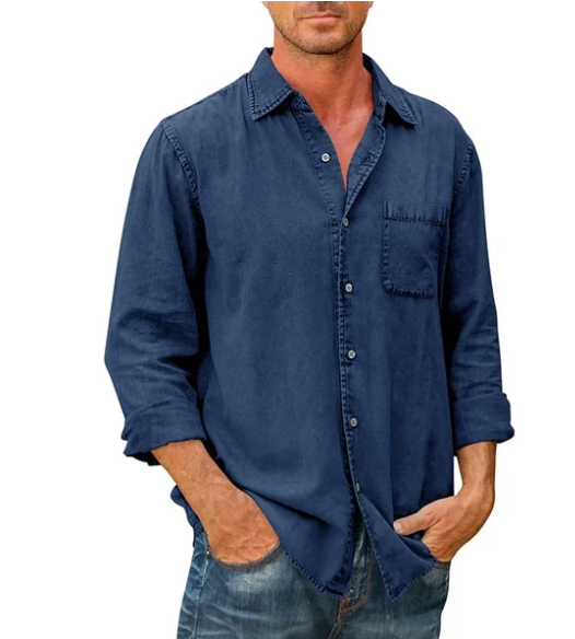 Linen Button-Up Shirt | Men's | Lightweight & Stylish