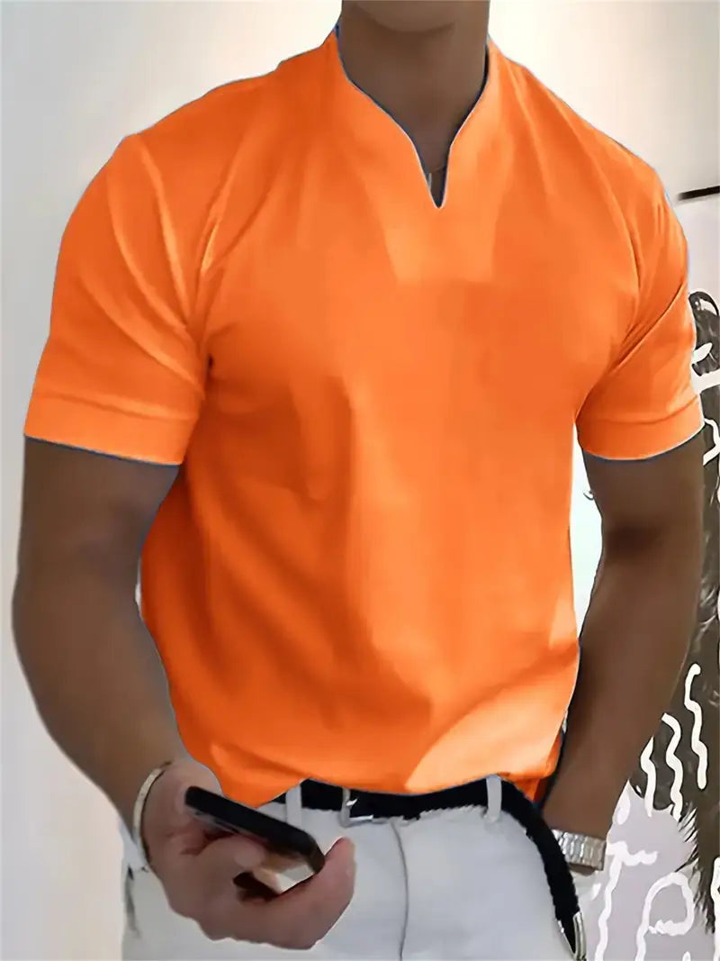 Split-Neck Polo Shirt | Modern Fit | Soft & Breathable