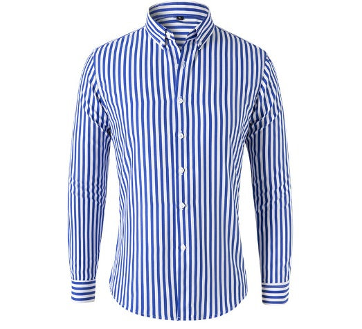 Striped Button-Up Shirt | Long Sleeve | Classic & Stylish