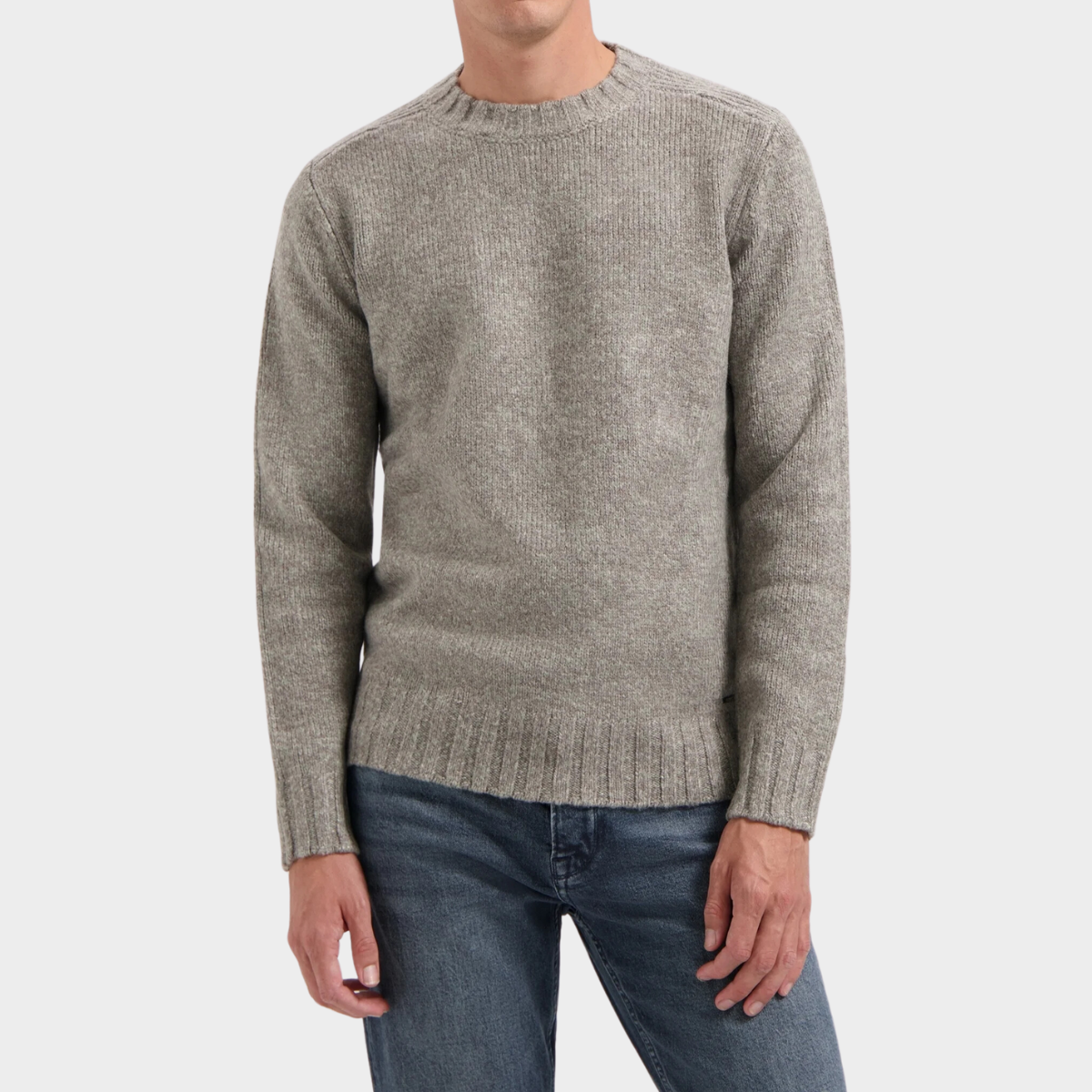 Textured Crewneck Sweater | Wool Blend | Warm & Classic